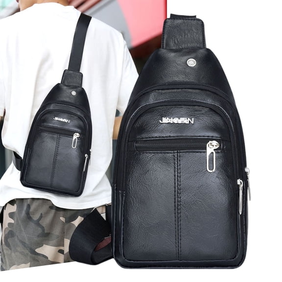 Japanese Style Chest Bag, Anti Theft Crossbody Sling Backpack, Large Capacity Waterproof Wear Resistant Shoulder Bag for Men and Women, Travel Sports Commuting Hiking Daily Casual Use