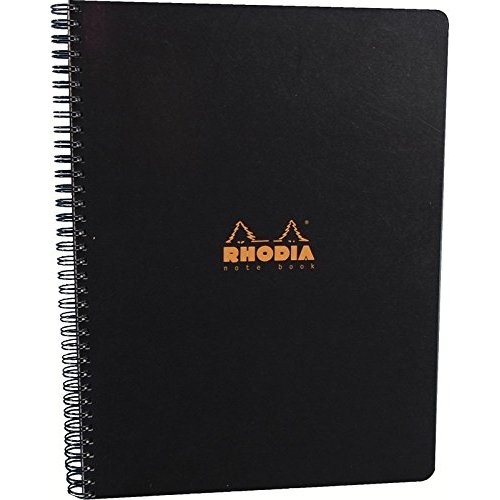 Rhodia Wirebound Notebook 9X11.75 Inches Black Grid