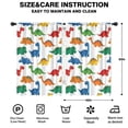 thumbnail image 2 of Blackout Kids Curtains,White Colorful Dinosaurs Pattern Childrens Insulated Curtains Set Of 2,Bedroom Essentials,Toddler Room Decor 42"x63", 2 of 5