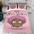thumbnail image 4 of Cartoon 3 Piece Bedding Set Neo Yokio Comforter Set Cute Duvet Cover Sets Super Soft Girls Bedding Set Kids Bedroom Gifts,1 Duvet Cover with 2 Pillowcases Full, 4 of 6