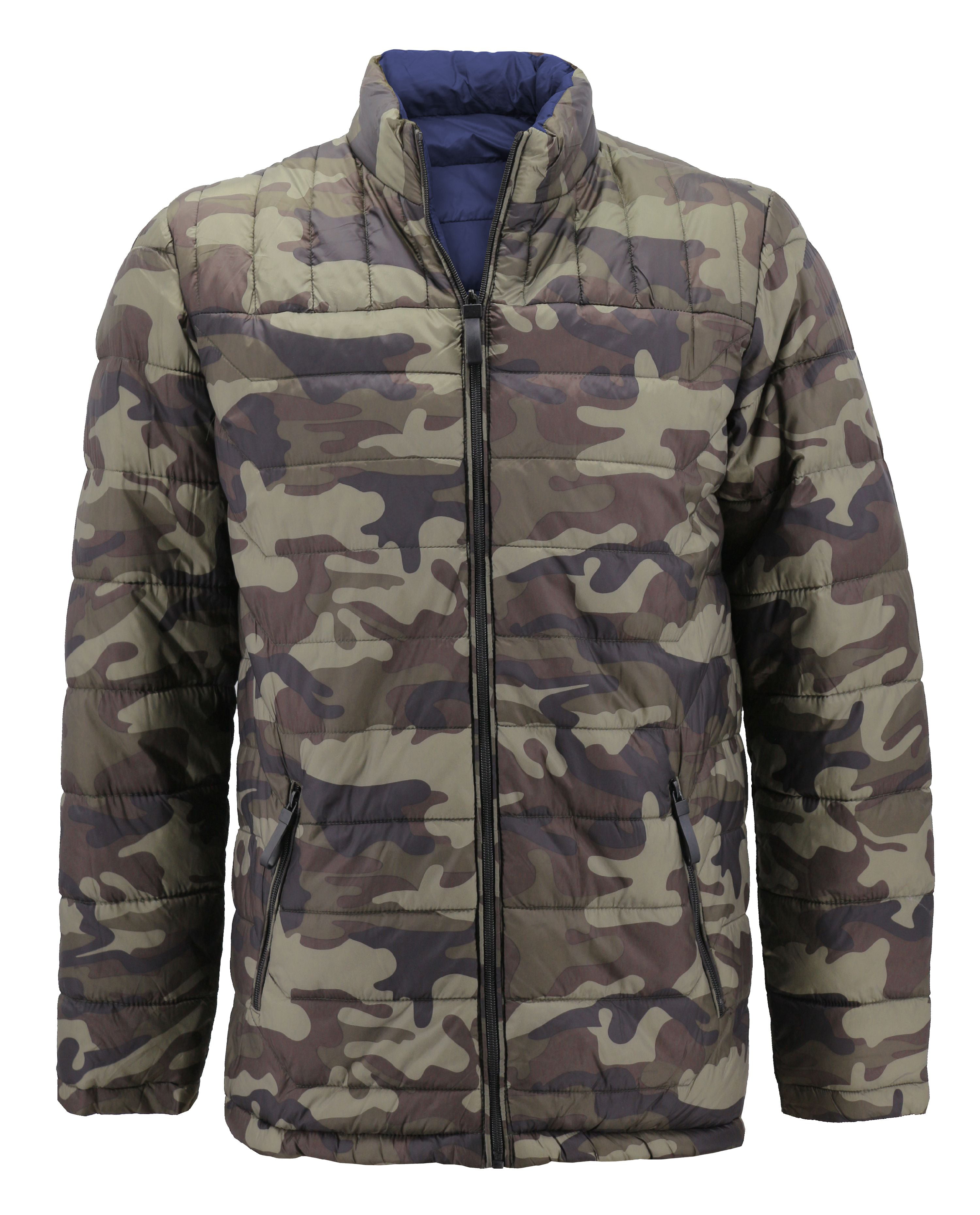 Brave Soul Mens Padded Puffer Camo Jacket Windproof Warm New Winter Bomber Coat