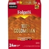 (2 Pack) Folgers 100% Colombian K-Cup Coffee Pods, Medium Roast, 24 Count For Keurig and K-Cup Compatible Brewers (48 Total Coffee Pods) (2 pack)