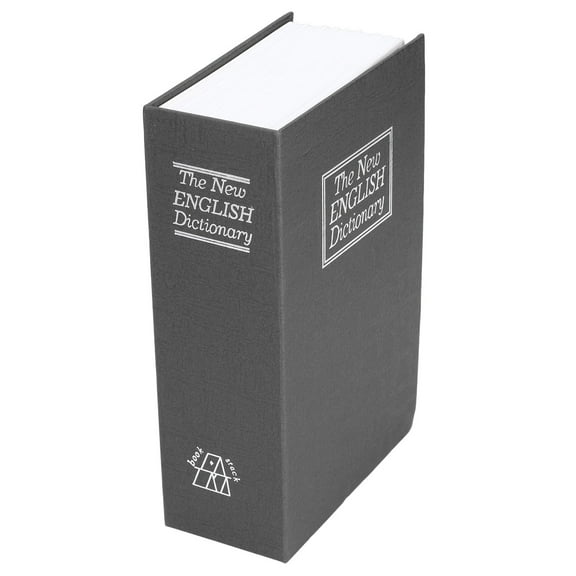Book Safe with Real Pages, Combination Book Lock Box, Cash Safe, Secret Hidden Storage, Fake Dictionary Book Box black