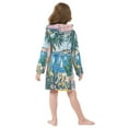 thumbnail image 7 of FORMRS Niños Bathrobe Unisex Hooded Robe Soft Plush Pajamas Sleepwear, Size 2-3T, Purple Seaside, 7 of 7