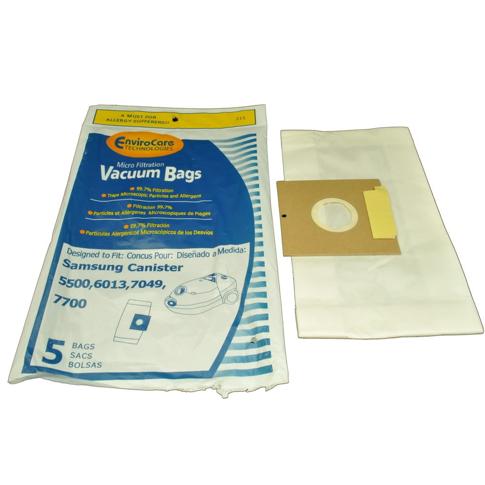 Envirocare VP50 Canister Vacuum Cleaner Bags Fits Samsung 5500, 6013