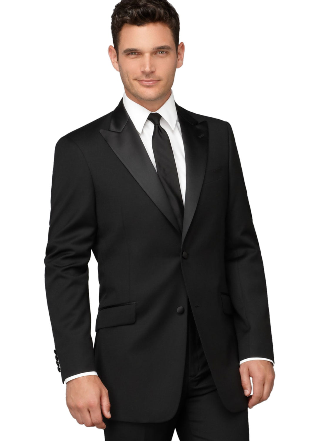 Tommy Hilfiger - TOMMY HILFIGER Mens Worsted Wool Black Barcley Tuxedo ...