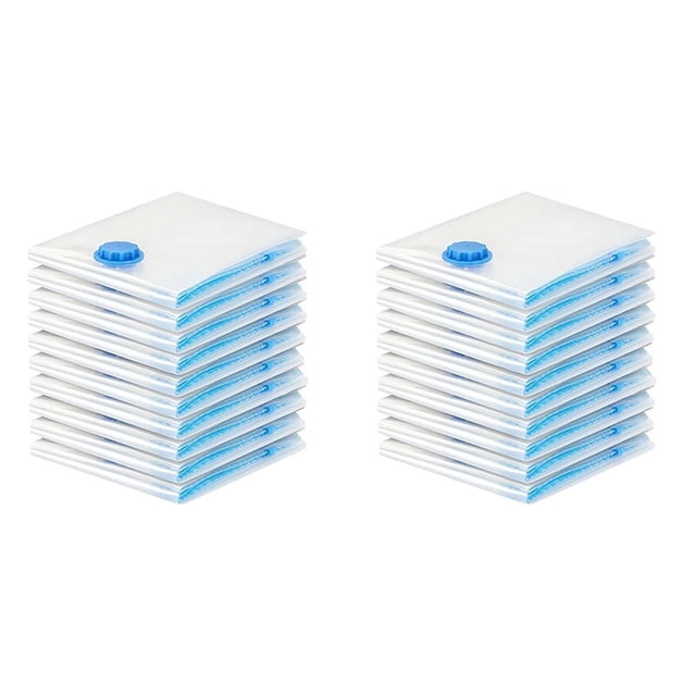 Vacuum Bags for Clothes - Pack of 20 40 X 30 cm Reusable Storage Bags Vacuum Bags with Seal and Space Saving Travel Bags