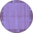 thumbnail image 1 of Ahgly Company Indoor Round Abstract Blue Modern Area Rugs, 4' Round, 1 of 4