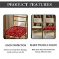 thumbnail image 5 of SEANATIVE Christmas Chair Covers Set of 2 Square Chair Seat Covers or Dining Room Candy Cane Chair Seat Cushion Protector Dining Room Kitchen Chair Slipcovers for Armless Chairs, 5 of 7