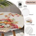 thumbnail image 3 of Thanksgiving Truck Round Tablecloth for 45-54 Inch Tables,Fitted Table Cover with Elastic Edge,Fall Pumpkins Autumn Leaves Vintage Waterproof Outdoor Table Cloth Protector for Patio Garden Dinner, 3 of 9