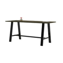 KFI Studios Urban Loft 7' x 3' Bar Table, Solid Wood Barnwood Top