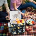 thumbnail image 5 of FORMRS Insulated Cooler Bag 24 Cans Capacity Soft Leakproof Lunch Box with Side Pockets, Lemon Flowers, 5 of 7