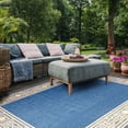 thumbnail image 5 of SAFAVIEH Courtyard Chase Oriental Indoor/Outdoor Area Rug, Blue/Beige, 6'7" x 9'6", 5 of 10