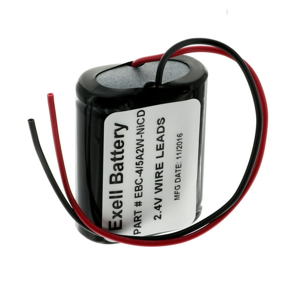 Exell 2.4V 1200mah NiCd Custom Battery Pack w/ Wire Leads