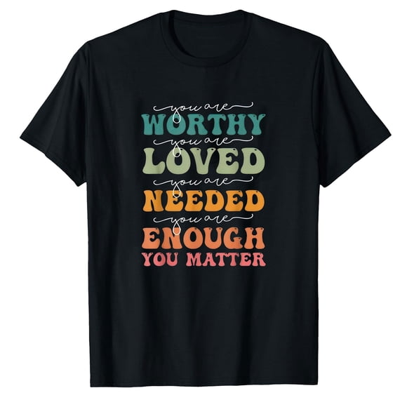 AALJY Mens Women You Matter T Shirt Groovy Mental Health Awareness T-Shirt
