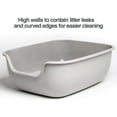 thumbnail image 3 of PetFusion BetterBox Pet Safe Non-Stick Coating Open Top Cat Litter Box, Large, Gray, Pack of 1, 3 of 7