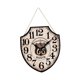 thumbnail image 3 of Reloj de pared de madera con números arábigos para decoración Blanco, 3 of 9