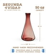thumbnail image 4 of Segunda Vida Rosado Recycled Wine Decanter, Glass Wine Carafe, 50oz, Pink, 4 of 7