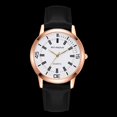 thumbnail image 3 of Reloj de cuarzo dorado rosa elegante con esfera blanca grande y estilo vanguardista, 3 of 3