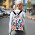thumbnail image 7 of FORMRS Mini Backpack Purse for Women Travel Daypack Casual Shoulder Bag, Musical Pattern, 7 of 7