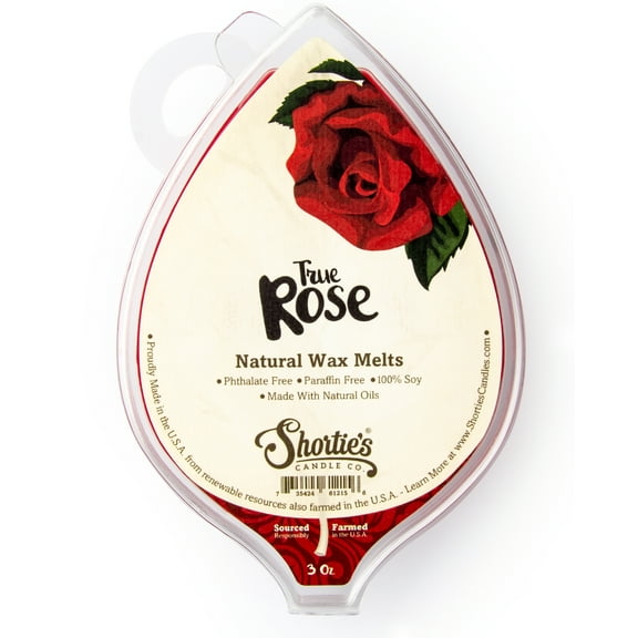 True Rose Soy Wax Melts - All Natural   Essential Oils   Phthalate Free - Shortie's Candle Company