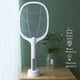 thumbnail image 3 of Raqueta matamoscas eléctrica, matamoscas de modos duales con luz morada para mosquitos, recargable para interiores y exteriores, hogar, oficina, patio, camping (1 paquete), 3 of 5