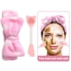 thumbnail image 2 of 2Pcs Face Cleansing Set, 1pc Double-Ended Multifunction Cartoon Bear Design Silicone Facial Cleansing Brush & 1pc Coral Fleece Soft Bow Decor Hair Band, For Blackhead Cutin Removal, Skin Care, Dig And, 2 of 5