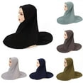 thumbnail image 2 of BUYISI Unique Design Women Hijab Round Edge Arabic Hood Scarf for All Head Sizes Purple, 2 of 9