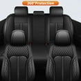 thumbnail image 5 of JIAMAOXIN Full Set Car Seat Covers, 5 Seats Fuax Leather Seat Covers Cushion Protector for Hyundai Sonata 2004-2014 (5 Seats, Black), 5 of 5