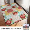 thumbnail image 3 of Botanical Floral Patchwork Non-Slip Entryway Door Mat,Boho Indoor Decor Durable Low Plush Door Mat,Washable Welcome Rug for Patio Hallway Home Decor 20x32 Inches, 3 of 7
