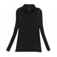 thumbnail image 2 of Women'S Tops T-Shirt Half High Collar Thermal Underwear And Bottom Woman Tshirts Tops Women Long Sleeve T-Shirt, 2 of 3