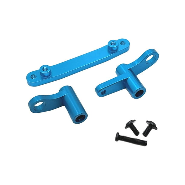 Accesorios de Repuesto de Servo Protector de Dirección RC 1/16 Kits de Piezas Completos Duraderos 16106 16101 Accesorios DIY Modelo de Coche R Azul