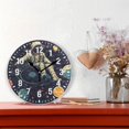 thumbnail image 2 of Yayeee 10" Wall Clock Battery Operated Quartz Round Silent Non-Ticking Home Decor, Astronaut Space, 2 of 6