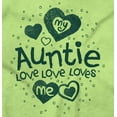 thumbnail image 2 of Auntie Loves Me Adorable Cute Niece Youth T Shirt Tee Girls Infant Toddler Brisco Brands 12M, 2 of 5