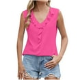 thumbnail image 2 of Bixock Summer Tank Tops for Women,Camisole Tops for women,Blouse for Women Solid Color Lace Top V Neck Cami Sleeveless Casual Lightweight Soft Shirts, 2 of 5