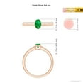 thumbnail image 4 of ANGARA Natural Vintage Inspired Oval Emerald Ring with Engraved Shank in 14K Rose Gold for Women (Size-6x4mm) | May Birthstone, Birthday, Anniversary, Jewelry Gift for Women | Natural Emerald Ring, 4 of 9