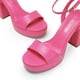 thumbnail image 3 of Sandalia DREAM PAIRS Plataforma Tacón Grueso Fucsia Talla 7, 3 of 6