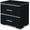 Black, variant on Finch Belmont Contemporary Nightstand End Table with 2 Drawers, Black