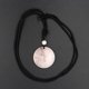 thumbnail image 1 of Granjero Gordo Colgante de collar hecho a mano, colgante de árbol de la vida tallado en forma circular de piedra natural (rosa), 1 of 1