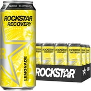 (12 Cans) Rockstar Recovery Energy Drink, Lemonade, 16 fl oz