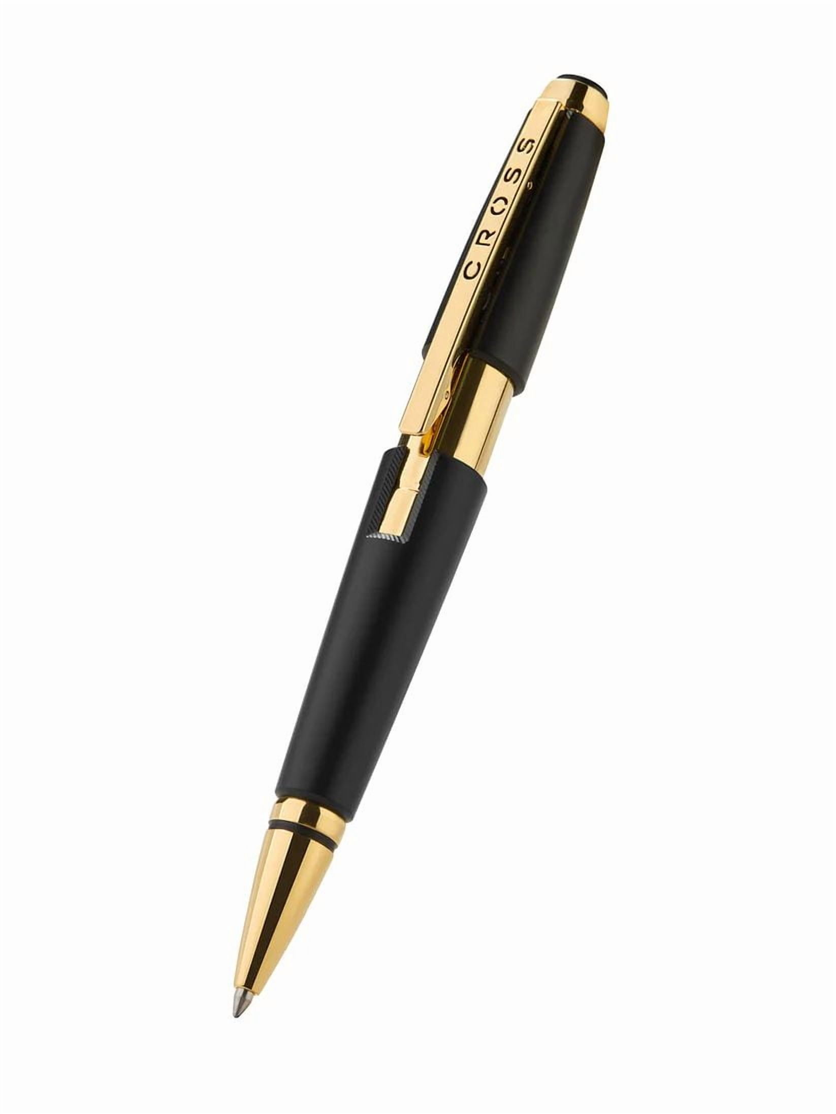Cross Edge™ Matte Black Lacquer with Gold PVD Appointments Rollerball Pen