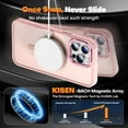 thumbnail image 3 of for iPhone 13 Pro Max Case Magnetic Compatible with MagSafe Slim Translucent Matte Phone Case Cover 6.7 inch, Pink, 3 of 14