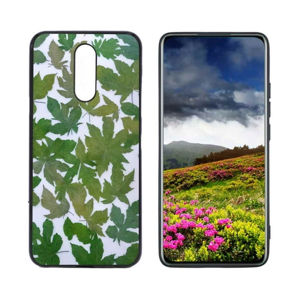 Compatible with LG K12 Plus Phone Case, Leaves-170 Case Men Women, Flexible Silicone Shockproof Case for LG K12 Plus