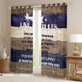 thumbnail image 2 of Homewish Rustic Lake House Curtains Pack of 2 (42x84 Each) for Adult, Brown Navy Wooden Plank Curtains Blackout, Countryside Theme Bedroom Curtains, Window Curtains Bedroom Decor, 2 of 6