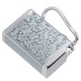 thumbnail image 4 of Portable Ashtray, Fireproof Embossed Pattern   Box With Carabiner For Home Room Gold,Silver,Black, 4 of 8