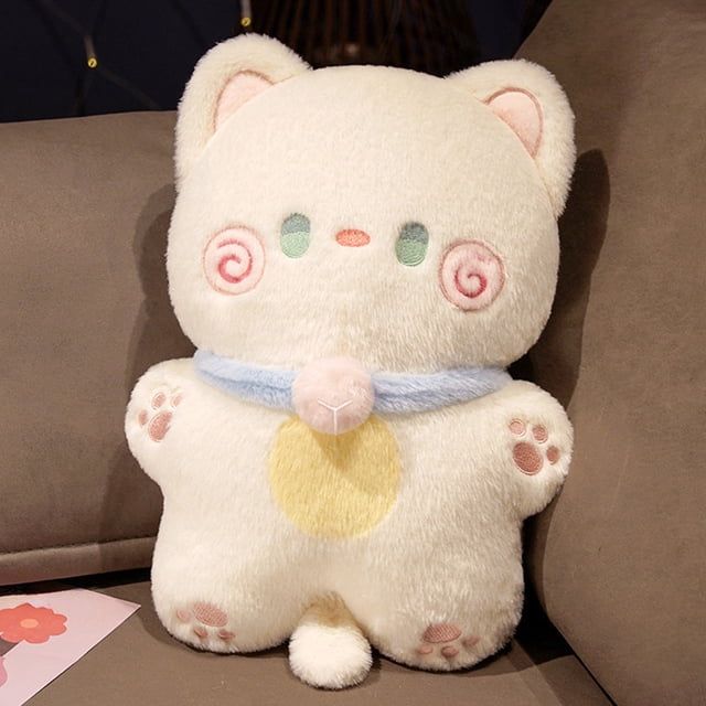Fiudx Liquidación de Navidad Lindo y bonito juguete Pussycat, muñeca Pussycat negra, Pussycat blanco, pequeña decoración del hogar, muñeca, regalos de cumpleaños para niños y niñas