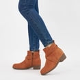 thumbnail image 7 of Ecetana Women's Ankle Boots Chunky Heel Round Toe Casuals Short Booties with Side Zipper, 7 of 7