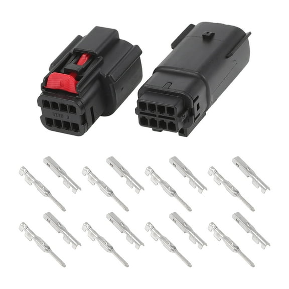 Unique Bargains 8 Pin Car Headlight Plugs Waterproof Male Female Wiring Harness Connector for Buick for Chevy 1 Set