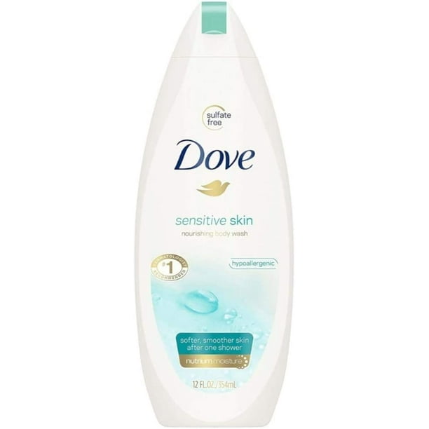 Dove Nourishing Body Wash Sensitive Smoother Skin Hypoallergenic, 12 oz