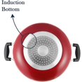 thumbnail image 6 of Vinod Cookware Zest Non-Stick Induction Friendly Deep Kadai With Lid Red/Black 5.5 Litres, 6 of 7